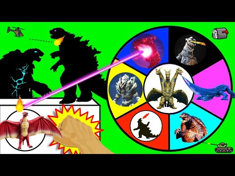 GODZILLA VS GAMERA Spinning Wheel Slime Game w/ RARE Figures, Kaiju & Toys