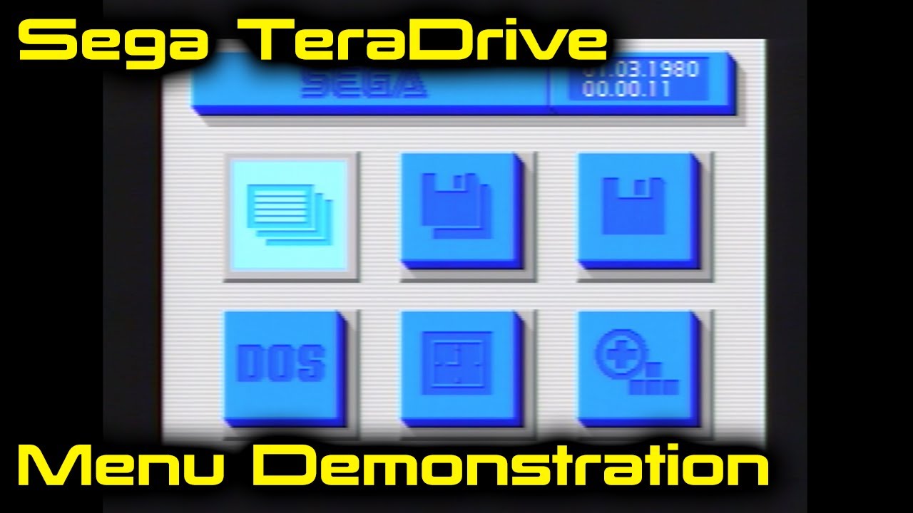 Sega TeraDrive Menu Demonstration Capture