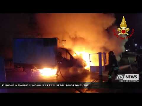 FURGONE IN FIAMME, SI INDAGA SULLE CAUSE DEL ROGO | 26/01/2021