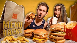 Eating The NEW McDonalds Menu Hacks Items!
