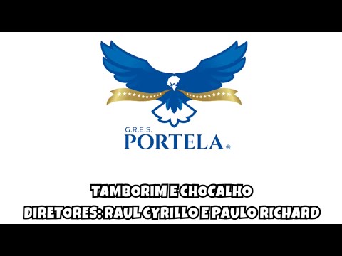 Desenho de Tamborim e Chocalho - Portela Carnaval 2024
