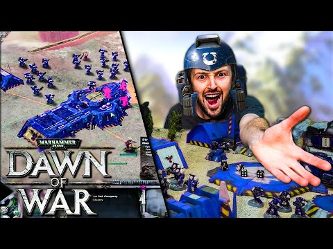 I played Dawn of War with REAL WARHAMMER 40k