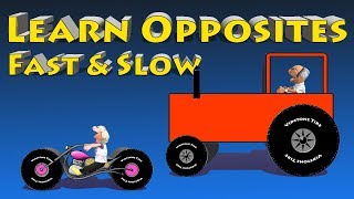 Fast And Slow - Kids Vehicles Dozer Tractor Car Bus Helicopter Truck