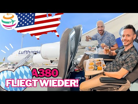 Lufthansa A380 is back! We're flying Premium Economy on the inaugural flight to Boston | YourTrav...