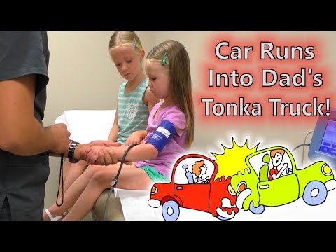 Tonka Truck vs Honda! Car Accident While Filming a Video & Doctor Visit Check Up