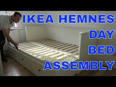 IKEA HEMNES Day-bed frame with 3 drawers assembly