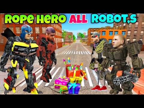 Rope Hero Become a Robots In Rope Hero Vice Town | Transformer Robot | Rope Hero Vice Town