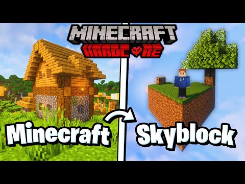 Can you survive 50 DAYS in Skyblock Hardcore Minecraft?