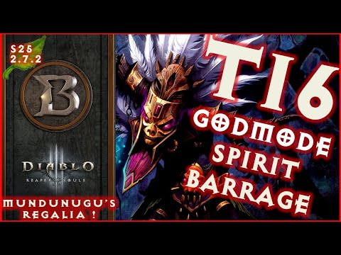 S25 WD T16 / BOUNTIES Spirit Barrage Ultra Speeds Mundunugu's Regalia 2.7.2 Diablo 3