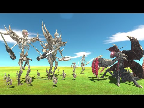 Skeleton Warrior of Evolution and Mantis of Evolution - Animal Revolt Battle Simulator