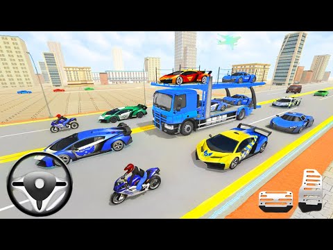 Police Bike Transport Truck - Police Car Transport Truck 3D - Android Gameplay