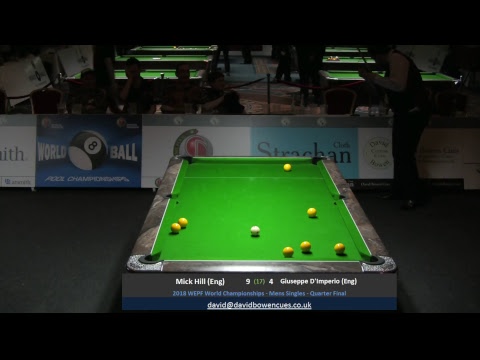 2018 World Championships - Mens Singles - Mick Hill (Eng) v Giuseppe D'Imperio (Eng)