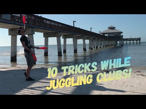 Easy Juggling Tricks with 3 Juggling Clubs.