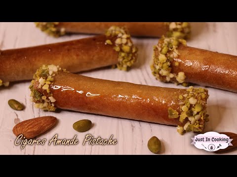 Recette des Cigares Amande, Pistache, Miel et Fleur d'Oranger (Sans Friture)