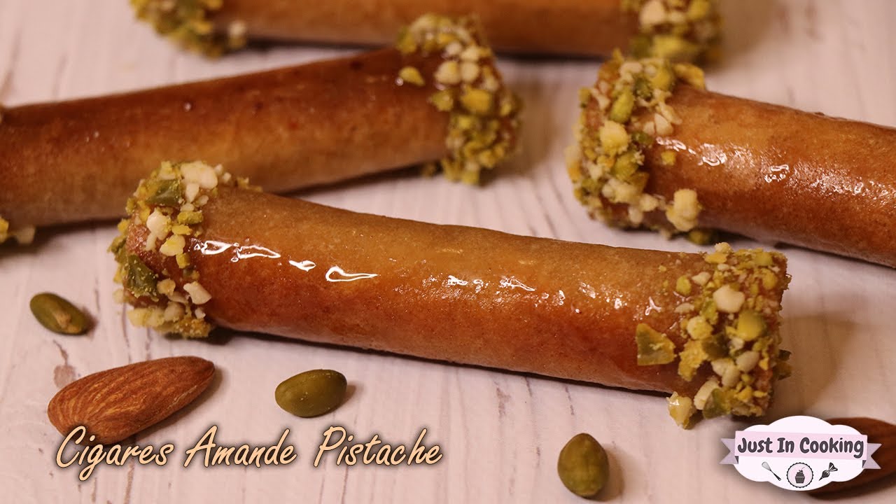 Recette des Cigares Amande, Pistache, Miel et Fleur d’Oranger (Sans Friture) : Une Douceur Orientale Légère et Raffinée