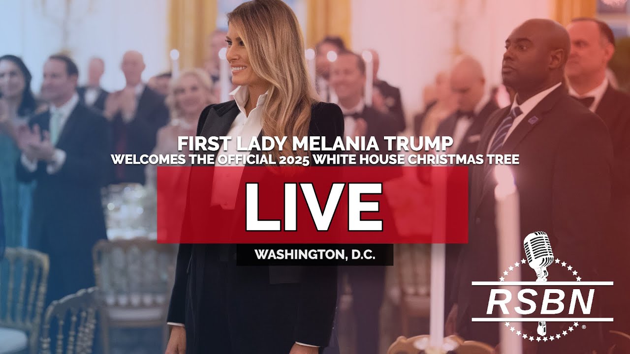 LIVE: First Lady Melania Trump Welcomes the Official 2025 White House Christmas Tree - 11/24/25