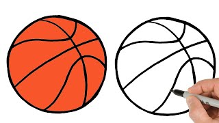 How to Draw a Basketball | Super Easy Drawing Step-by-Step Tutorial!