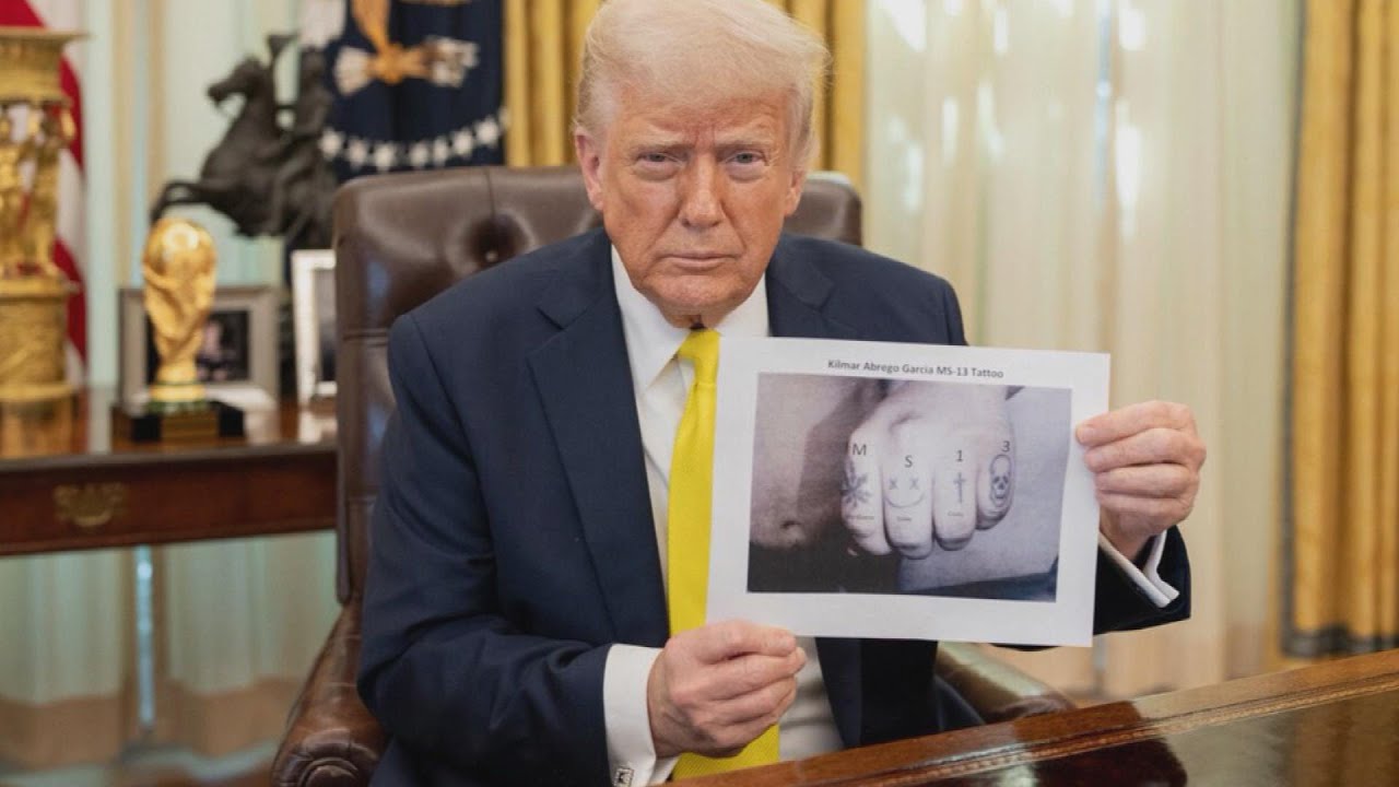 Trump Insists Kilmar Abrego Garcia has Photoshopped 'MS-13' Tattooed on Hands