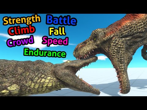 Battle ability T-rex vs Purussaurus Animal Revolt Battle Simulator