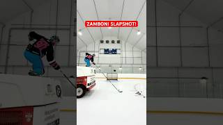 ZAMBONI SLAPSHOT with 16 foot stick #hockey #pavelbarber