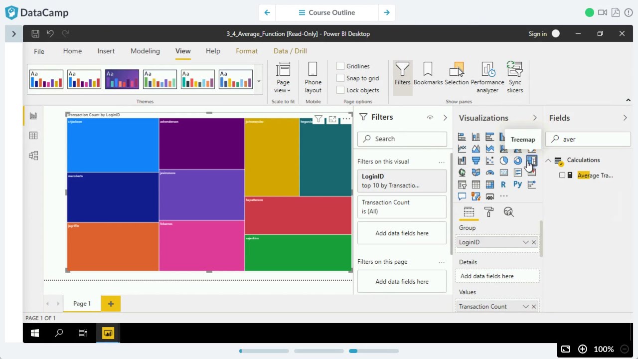 DataCamp Introduction to Power BI
