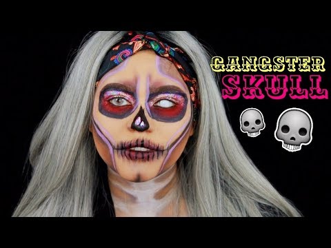 Gangster Skull Halloween Tutorial (Indonesia) | Sarah Ayu