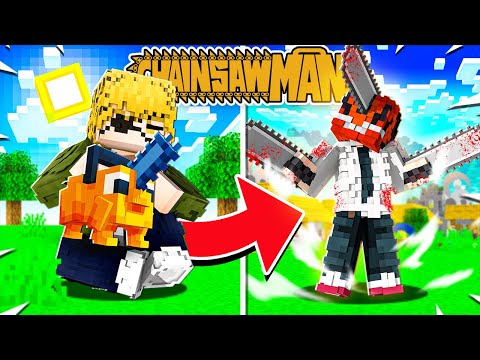 Becoming CHAINSAW MAN in Minecraft!