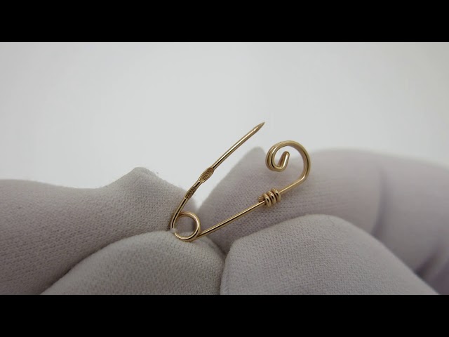 Срібна шпилька з позолотою ХБА5 Відео огляд