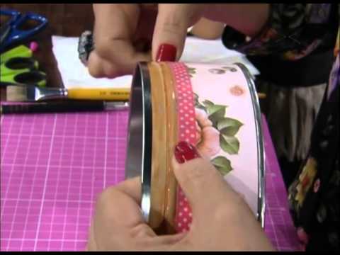 Mulher.com 03/10/2012 Mamiko - Lata de bolacha decorada