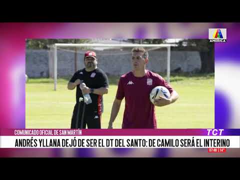 Ándres Yllana dejó de ser DT del Santo: De Camilo será el interino