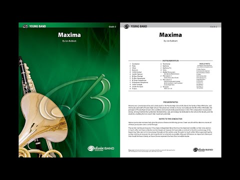 Maxima, by Jon Bubbett – Score & Sound