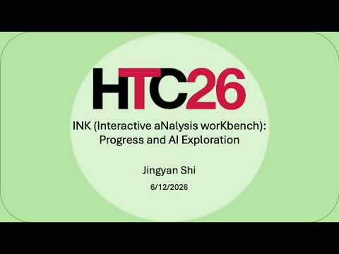 INK (Interactive aNalysis worKbench) : Progress and AI Exploration (Remote Presentation) presentation thumbnail