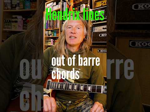 Hendrix Licks From Barre Chords #blueslesson #bluestutorial #hendrix