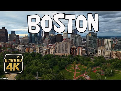 Boston Massachusetts 4K  (DJI Mavic Air 3S Drone Footage) Stunning Shots around Boston's downtown!!