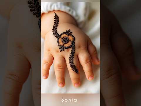 Trending 🔥 Beautiful Baby Hand Mehndi Design #love #shorts #mehndi