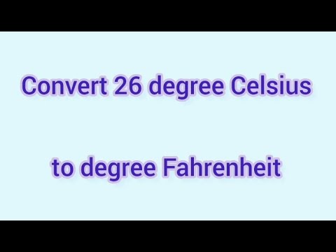 26 To Celsius