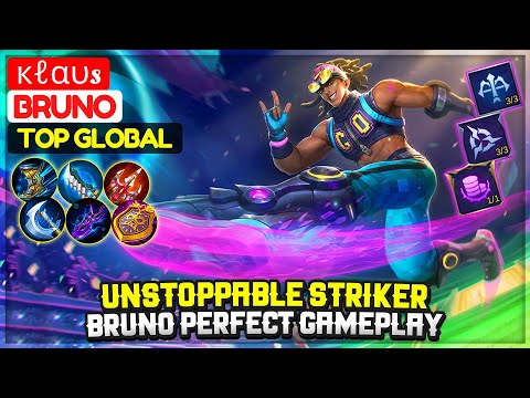 Unstoppable Striker, Bruno Perfect Gameplay [ Top Global Bruno ] кℓαυs  - Mobile Legends