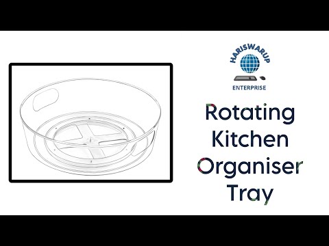 360 Degree Rotating Tray Organiser Transparent Rotating Organizer for Kitchen, Bathroom