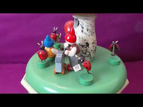 Erzgebirge wunderschöne alte Spieluhr von KWO - ein seltenes Sammlerstück !!