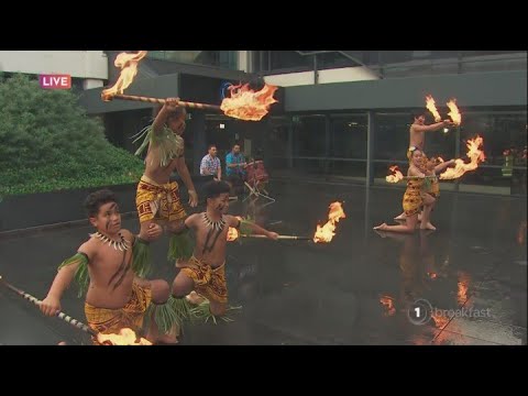 Auckland kids perform traditional siva afi to celebrate Samoan Language Week