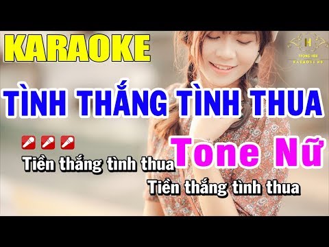 Karaoke Tiền Thắng Tình Thua Tone Nữ Nhạc Sống | Trọng Hiếu