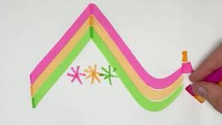 Rainbow Brush Tutorial - Letter A