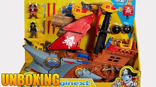 Imaginext Shark Bite Pirate Ship vs Spiderman El Barco Mordida de Tiburon