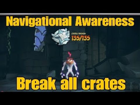 Crash Bandicoot 4 - Navigational Awareness ALL BOXES, PLATINUM RELIC (Flashback Tape)