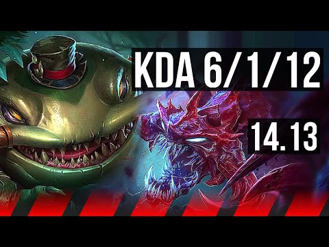 TAHM KENCH vs CHO'GATH (TOP) | 6/1/12, 700+ games | EUW Master | 14.13