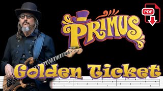 Primus - Golden Ticket (🔴Bass Tabs | Notation) @ChamisBass #chamisbass #primusbass