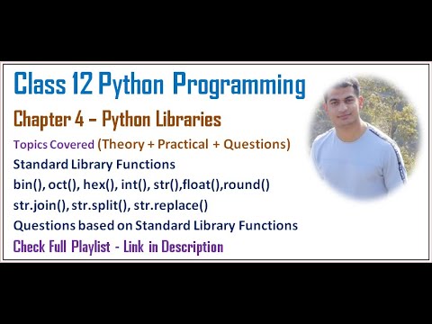 Python Libraries Class 12 Computer Science With Python Video 27