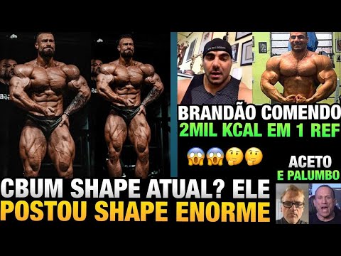 CBUM MOSTRA SHAPE GIGANTE - BRANDÃO COME 2 MIL CALORIAS EM 1 REFEIÇÃO E MAIS