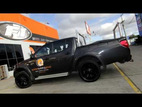 Mitsubishi Triton custom rims KMC Slide black wheels