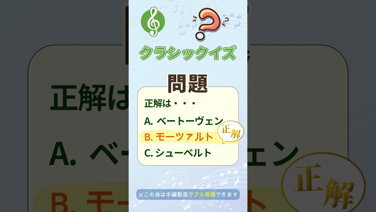 【🎼クラシックイズ②】この名曲の「作曲家」は誰？